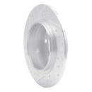 R1 99-10 Saab 9-5 Rear Right Drilled & Slotted Silver Brake Rotor