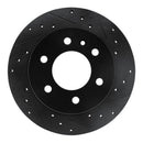 R1 07-18 Dodge Sprinter 2500 Front & Rear Drilled & Slotted Black Brake Rotor Set