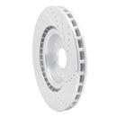 R1 07-14 Ford Mustang Front Left Drilled & Slotted Silver Brake Rotor