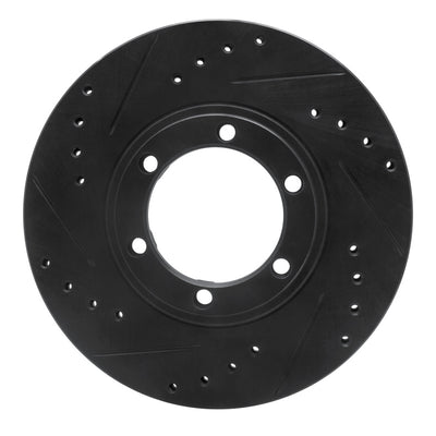 R1 86-06 Chevrolet Luv Pickup (Mexico) Front Left Drilled & Slotted Black Brake Rotor