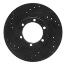 R1 86-06 Chevrolet Luv Pickup (Mexico) Front Left Drilled & Slotted Black Brake Rotor