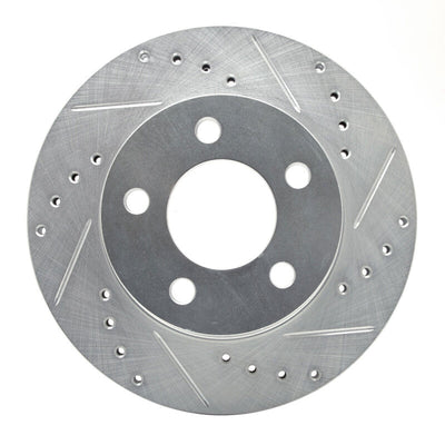 R1 80-89 American Motors Eagle Front Right Drilled & Slotted Silver Brake Rotor