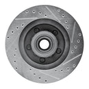 R1 93-95 Chevrolet G10 Front Left Drilled & Slotted Silver Brake Rotor