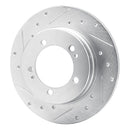 R1 90-94 Eagle TALON Rear Left Drilled & Slotted Silver Brake Rotor