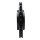 R1 04-07 Volvo V70 Rear Left Drilled & Slotted Black Brake Rotor