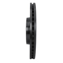 R1 12-20 Audi A7 Quattro Front Right Drilled & Slotted Black Brake Rotor