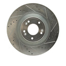 R1 11-17 Genesis G80 Front Drilled & Slotted Silver Brake Rotor Set