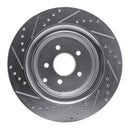 R1 09-24 Infiniti Q60 Front & Rear Drilled & Slotted Silver Brake Rotor Set