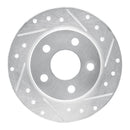 R1 93-05 Ford Taurus SHO Rear Right Drilled & Slotted Silver Brake Rotor
