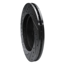 R1 98-05 Mercedes-Benz ML430 Front Right Drilled & Slotted Black Brake Rotor