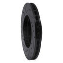 R1 87-91 Toyota Camry Front Right Drilled & Slotted Black Brake Rotor