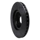 R1 2010-2017 Land Rover Range Rover Front Left Drilled & Slotted Black Brake Rotor