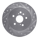 R1 08-13 Toyota Highlander Rear Drilled & Slotted Silver Brake Rotor Set