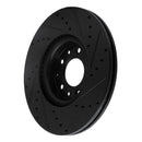 R1 06-07 Mazda 6 Front Left Drilled & Slotted Black Brake Rotor