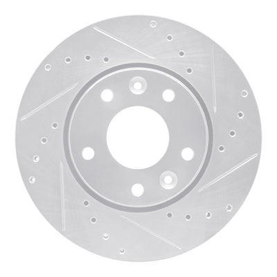 R1 20-25 Nissan SENTRA Front Right Drilled & Slotted Silver Brake Rotor
