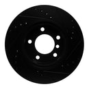 R1 05-07 BMW 120i (Mexico) Front Left Drilled & Slotted Black Brake Rotor