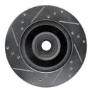 R1 90-91 Ford LTD Crown Victoria Front Left Drilled & Slotted Silver Brake Rotor