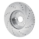 R1 15-21 Subaru WRX Front & Rear Drilled & Slotted Silver Brake Rotor Set