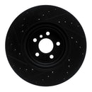 R1 17-25 BMW 540i Front & Rear Drilled & Slotted Black Brake Rotor Set