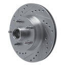 R1 1968-1973 Ford Fairlane Front Left Drilled & Slotted Silver Brake Rotor