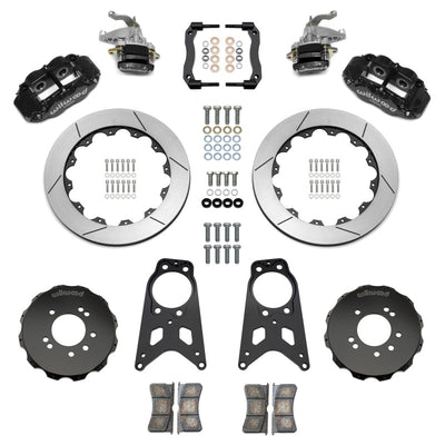 Wilwood 89-98 Nissan 240SX FNSL4R/MC4 Rear Parking BBK w/ 13.50in Slotted Rotors - Black