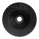 R1 80-85 Ford F-250 2WD (Excl Super Duty) Front Left Drilled & Slotted Black Brake Rotor