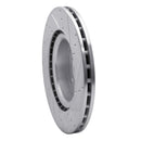 R1 06-17 Land Rover Discovery Front Left Drilled & Slotted Silver Brake Rotor