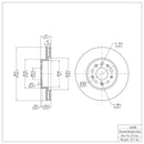 DFC 14-20 Cadillac CTS Front GeoSPEC Coated Rotor