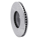 R1 10-18 BMW 650I Convertible Right Front Drilled & Slotted Silver Brake Rotor