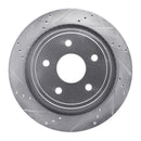 R1 02-24 Chrysler Aspen Rear Drilled & Slotted Silver Brake Rotor Set