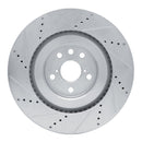 R1 13-25 Lexus IS500 Right Front Drilled & Slotted Silver Brake Rotor