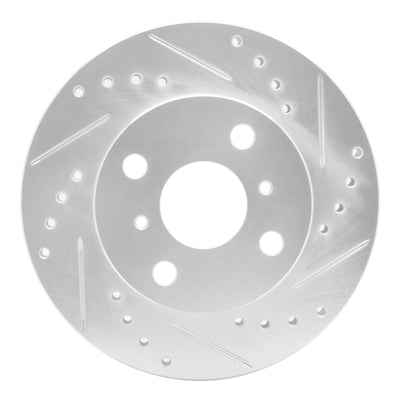 R1 91-99 Toyota Paseo Front Right Drilled & Slotted Silver Brake Rotor