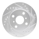 R1 91-99 Toyota Paseo Front Right Drilled & Slotted Silver Brake Rotor
