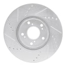 R1 16-25 Honda Accord Front & Rear Drilled & Slotted Silver Brake Rotor Set