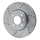 R1 09-19 Dodge Vision (Mexico) Front Left Drilled & Slotted Silver Brake Rotor