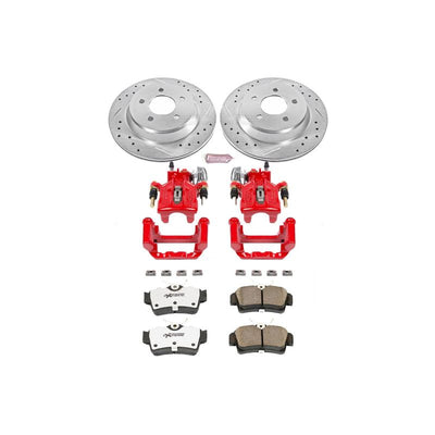 Power Stop 94-98 Ford Mustang Front & Rear Z26 Street Warrior Brake Kit w/Calipers