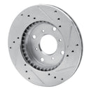 R1 92-96 Honda Prelude Front Left Drilled & Slotted Silver Brake Rotor