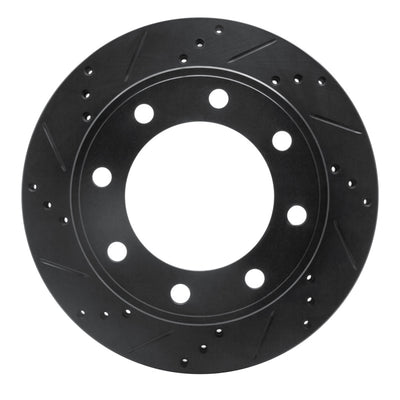 R1 99-05 Ford F-250 2WD (Super Duty) Rear Left Drilled & Slotted Black Brake Rotor