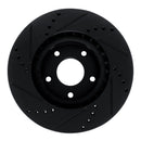 R1 10-14 Renault SAFRANE (Mexico) Front Right Drilled & Slotted Black Brake Rotor