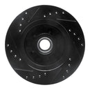 R1 78-90 Buick LeSabre Front Right Drilled & Slotted Black Brake Rotor