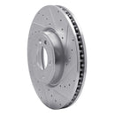 R1 18-20 Land Rover Range Rover Sport Front Right Drilled & Slotted Silver Brake Rotor