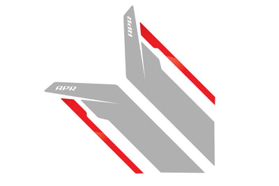 APR Sideburn Sticker - Silver/Red