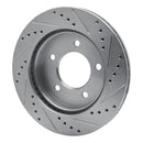 R1 97-04 Ford F-150 4WD Front Left Drilled & Slotted Silver Brake Rotor