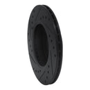 R1 88-06 Nissan NX Front Right Drilled & Slotted Black Brake Rotor