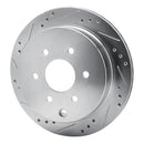 R1 05-24 Nissan Frontier Front & Rear Drilled & Slotted Silver Brake Rotor Set