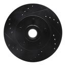 R1 73-89 Chrysler Imperial Front Left Drilled & Slotted Black Brake Rotor