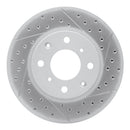 R1 90-00 Honda Civic Del Sol Front Right Drilled & Slotted Geo-Carbon Rotor