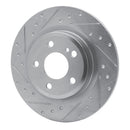 R1 12-20 Mercedes-Benz SLC300 Rear Left Drilled & Slotted Silver Brake Rotor