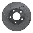 R1 04-13 Mazda 3 Front Left Drilled & Slotted Silver Brake Rotor