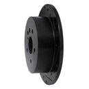 R1 04-10 Toyota SIENNA Rear Right Drilled & Slotted Black Brake Rotor